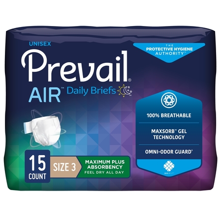 PREVAIL Air Incontinence Brief 3 Stretch Brief, PK 60 AIR-014